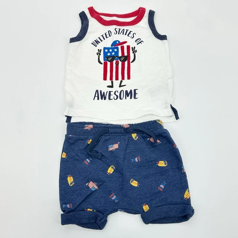 Old Navy and Gymboree Patriotic Baby Outfit Set Size 6-12 Months